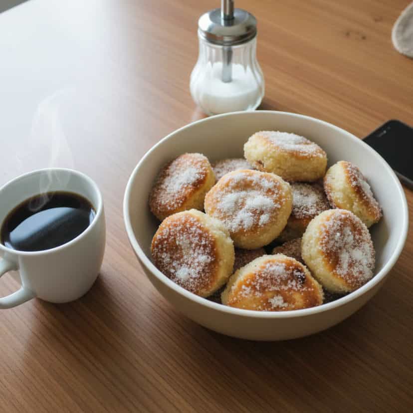 Foto deliciosa de Bolinho de Chuva pronta para servir - Lanches de Padaria