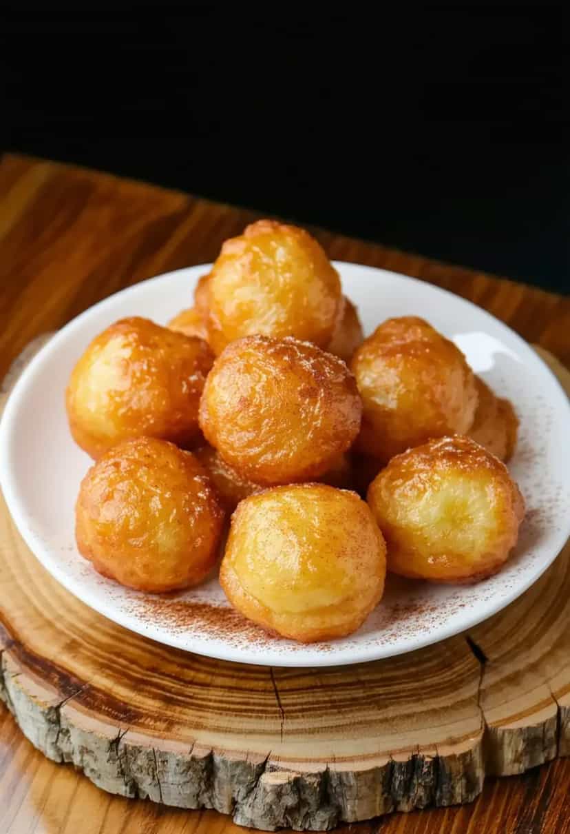 Foto deliciosa de Bolinho de Chuva com Banana pronta para servir - Lanches de Padaria