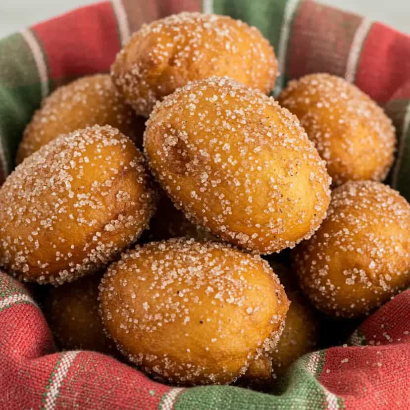 Foto deliciosa de Bolinho de Chuva de Maizena pronta para servir - Lanches de Padaria