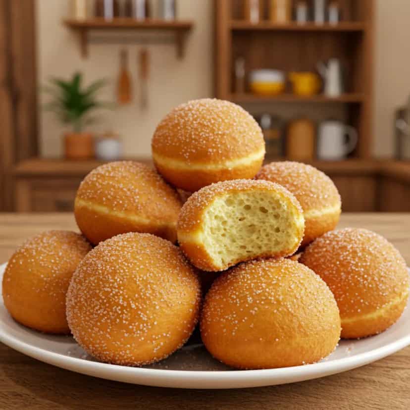 Foto deliciosa de Bolinho de chuva sem fermento pronta para servir - Outras Receitas