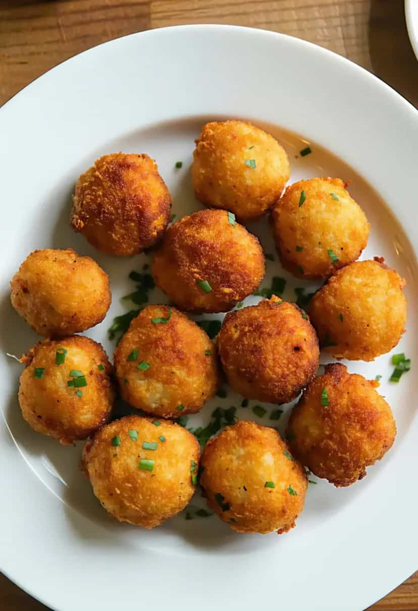 Foto deliciosa de Bolinho de Frango Assado pronta para servir - Snacks Assados