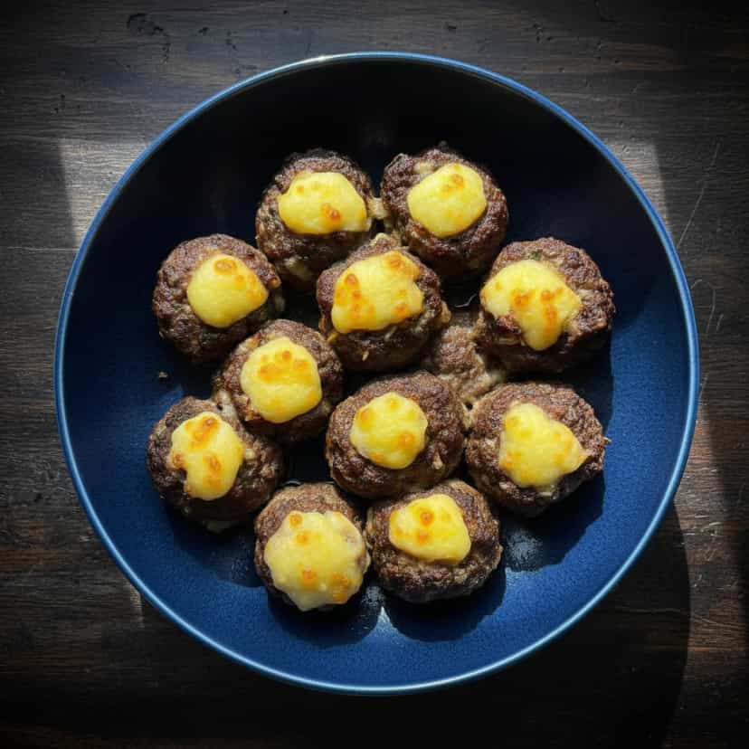 Foto deliciosa de Bolinho de Kafta Recheado pronta para servir - Salgadinhos
