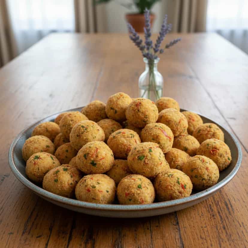 Foto deliciosa de Bolinho de Macarrão pronta para servir - Salgadinhos