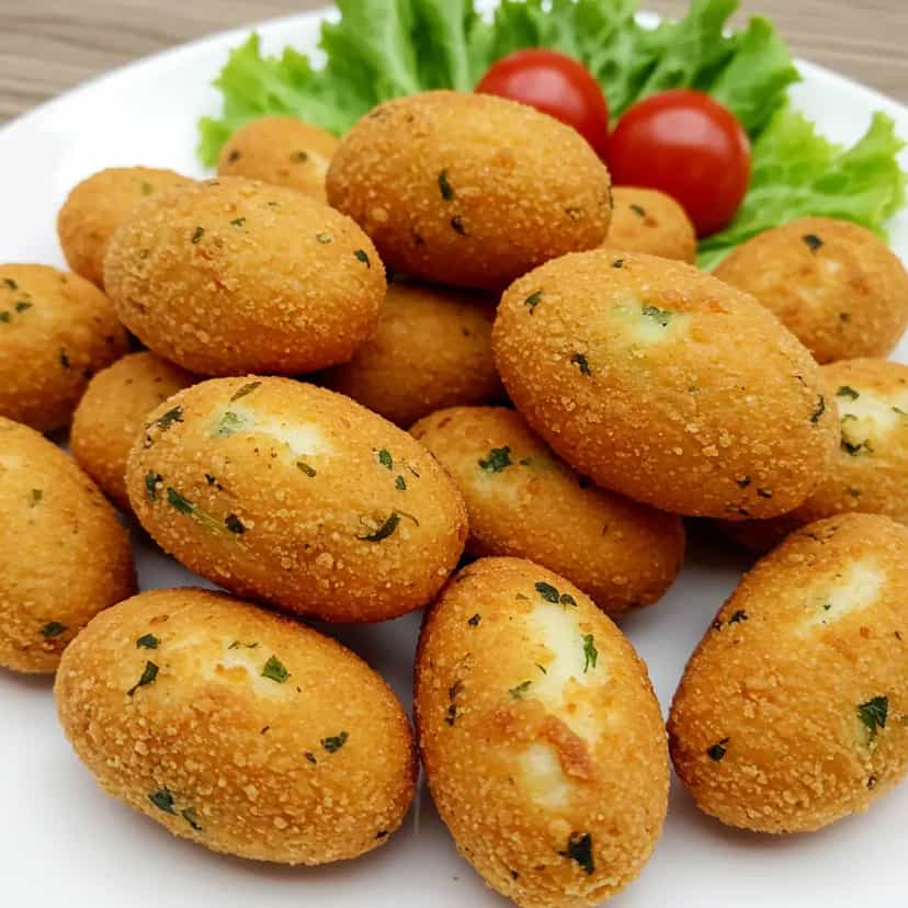 Foto deliciosa de Bolinho de mandioca pronta para servir - Salgadinhos