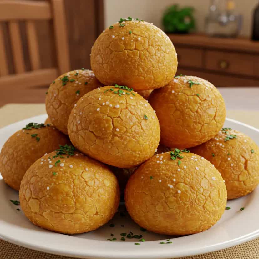 Foto deliciosa de Bolinho de mandioquinha pronta para servir - Salgadinhos