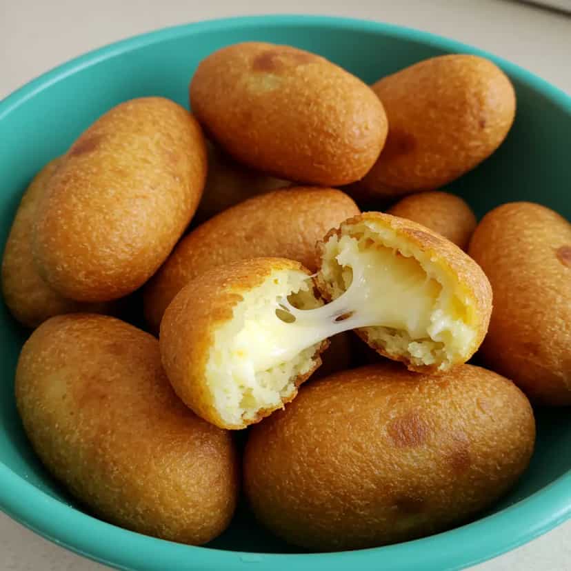 Foto deliciosa de Bolinho de Queijo com Mussarela pronta para servir - Salgadinhos