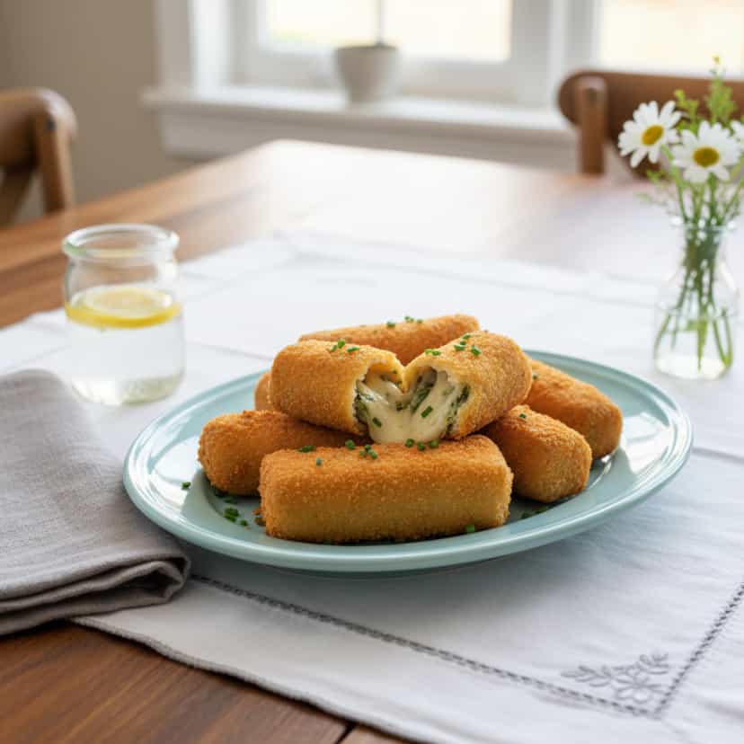 Foto deliciosa de Bolinho de Queijo Crocante pronta para servir - Salgadinhos
