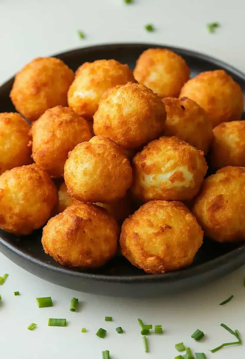 Foto deliciosa de Bolinho de Queijo Frito pronta para servir - Salgadinhos