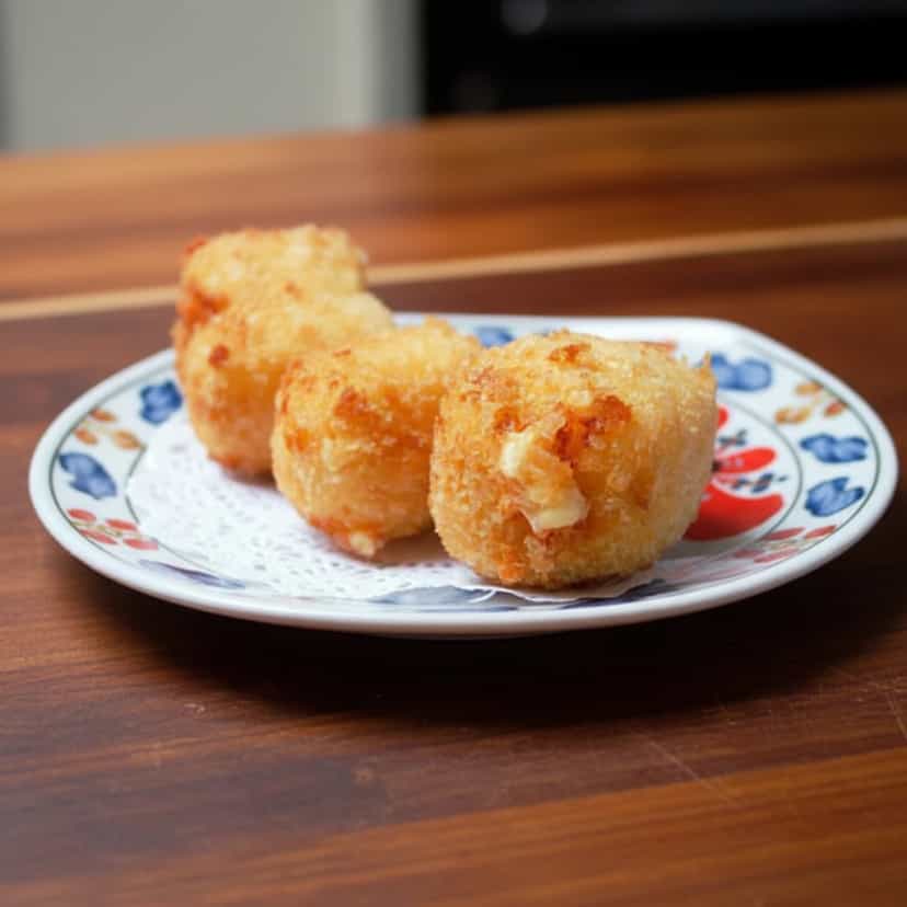 Foto deliciosa de Bolinho de Queijo Minas pronta para servir - Salgadinhos