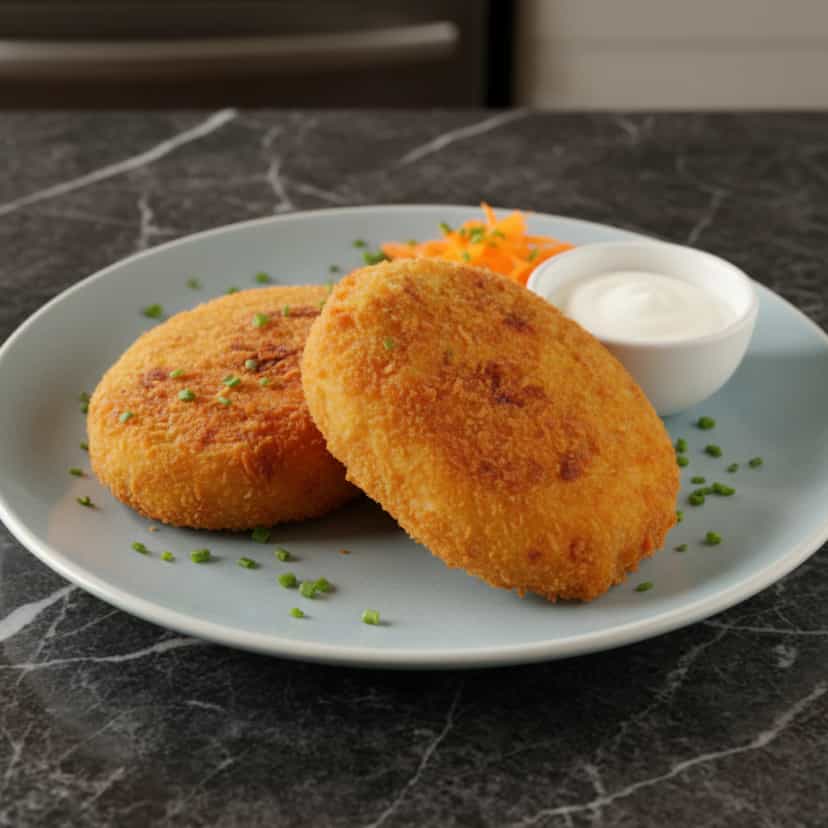 Foto deliciosa de Bolinho de Salmão com Castanha pronta para servir - Salgadinhos
