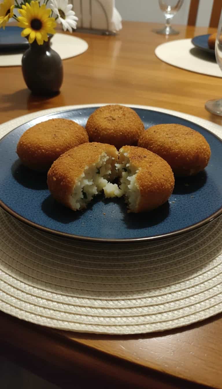 Foto deliciosa de Bolinho Tradicional de Bacalhau pronta para servir - Salgadinhos