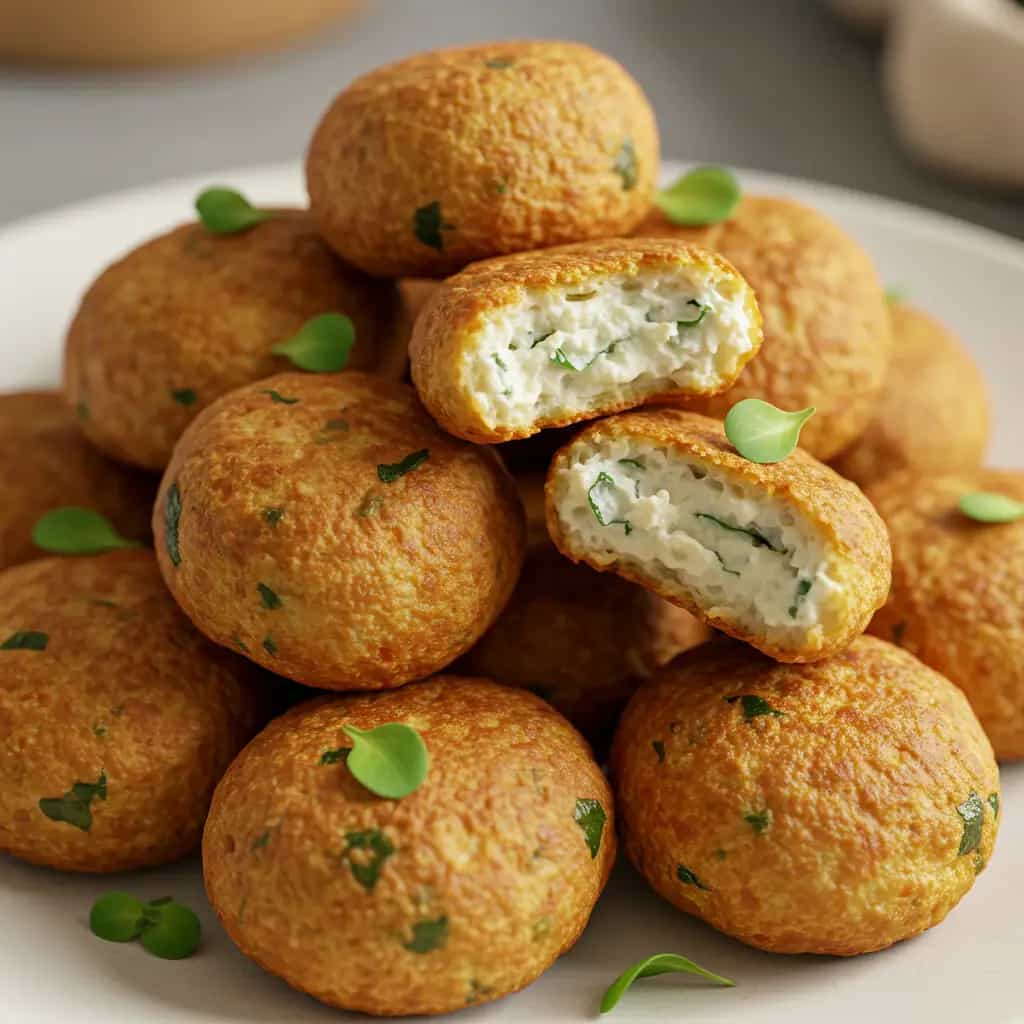 Bolinhos de Arroz com Manjericão