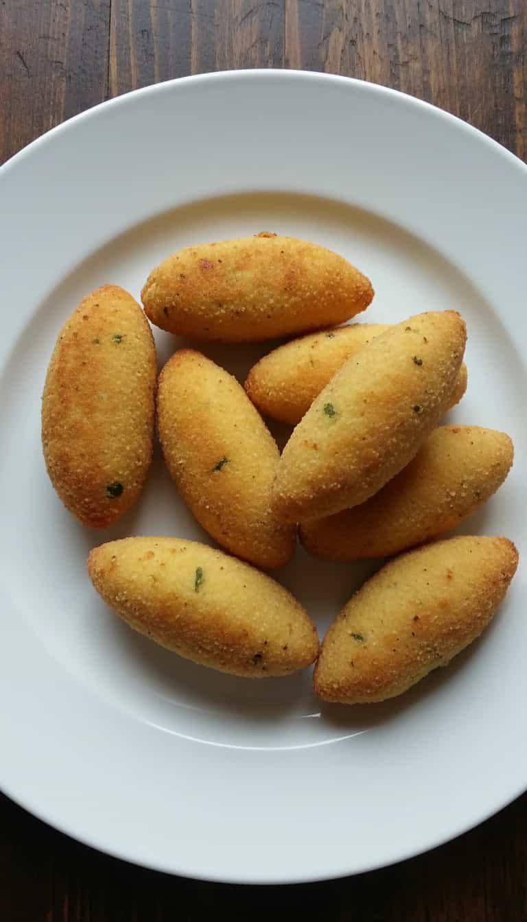 Foto deliciosa de Bolinhos de Arroz Crocantes pronta para servir - Salgadinhos