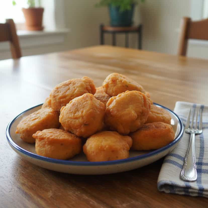 Foto deliciosa de Bolinhos de Arroz Crocantes pronta para servir - Salgadinhos