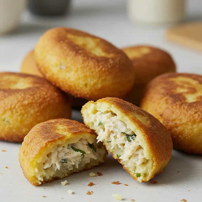 Foto deliciosa de Bolinhos de Bacalhau pronta para servir - Salgadinhos