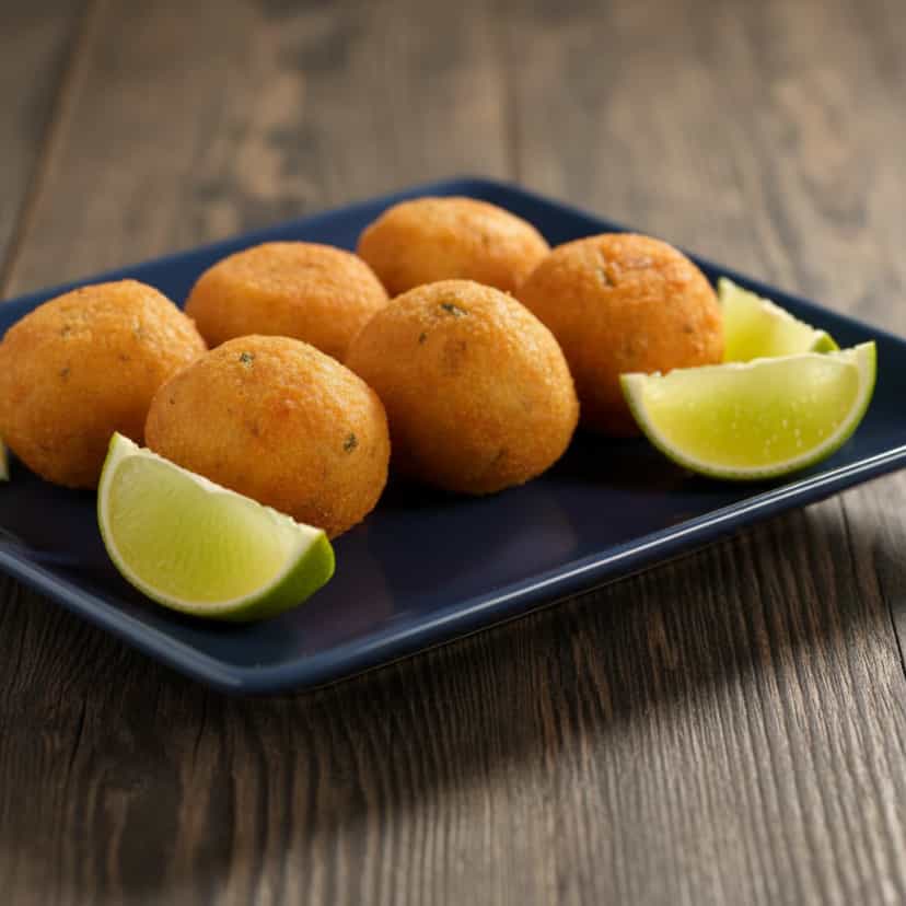 Foto deliciosa de Bolinhos de Bacalhau pronta para servir - Salgadinhos