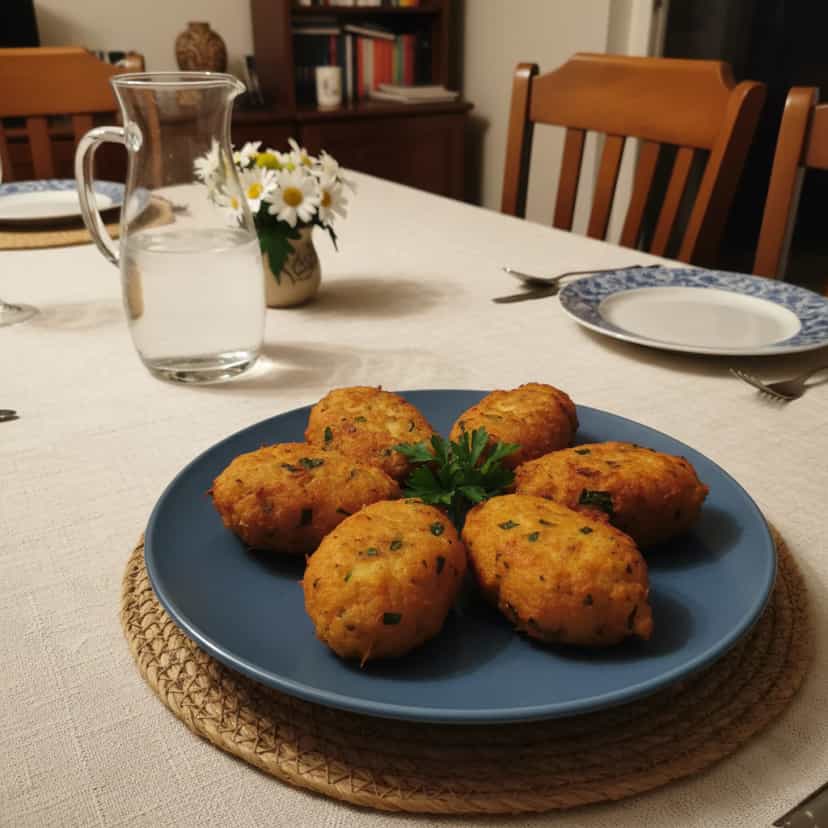 Foto deliciosa de Bolinhos de Bacalhau pronta para servir - Salgadinhos