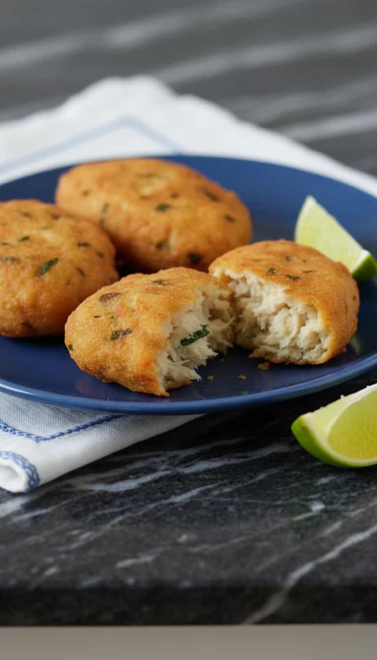 Foto deliciosa de Bolinhos de Bacalhau pronta para servir - Peixes & Frutos do Mar