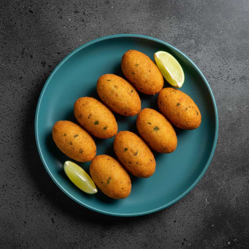 Foto deliciosa de Bolinhos de Bacalhau pronta para servir - Salgadinhos