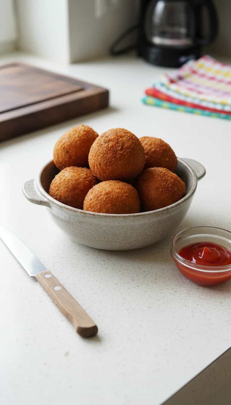 Foto deliciosa de Bolinhos de Bacalhau Tradicionais pronta para servir - Salgadinhos