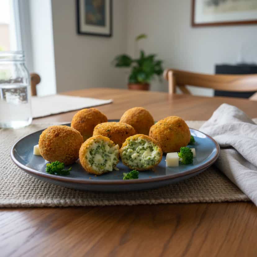 Foto deliciosa de Bolinhos de Brócolis e Queijo pronta para servir - Salgadinhos