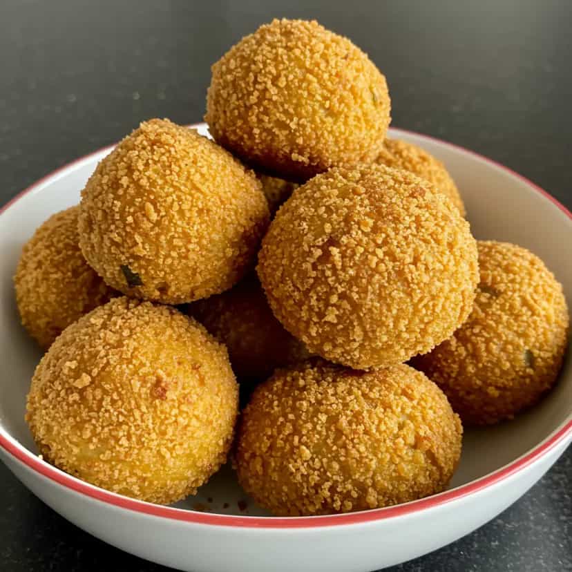 Foto deliciosa de Bolinhos de Carne e Porco pronta para servir - Salgadinhos