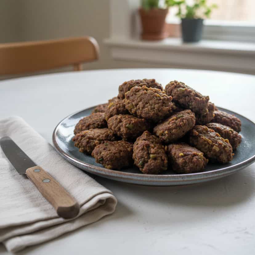 Foto deliciosa de Bolinhos de Carne Moída pronta para servir - Salgadinhos