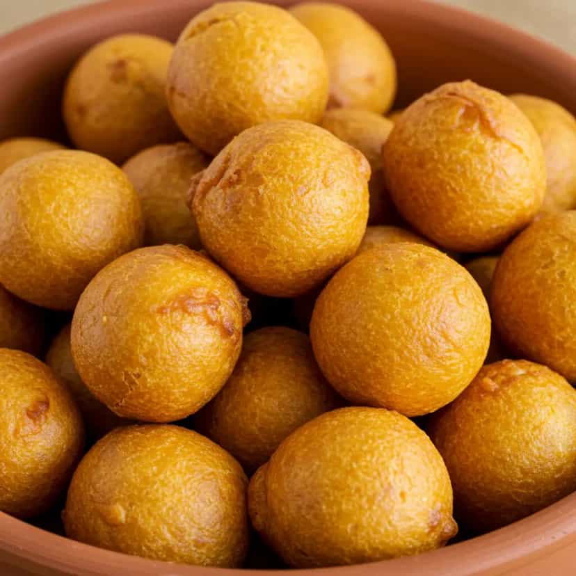 Foto deliciosa de Bolinhos de Chuva Cremosos pronta para servir - Lanches de Padaria