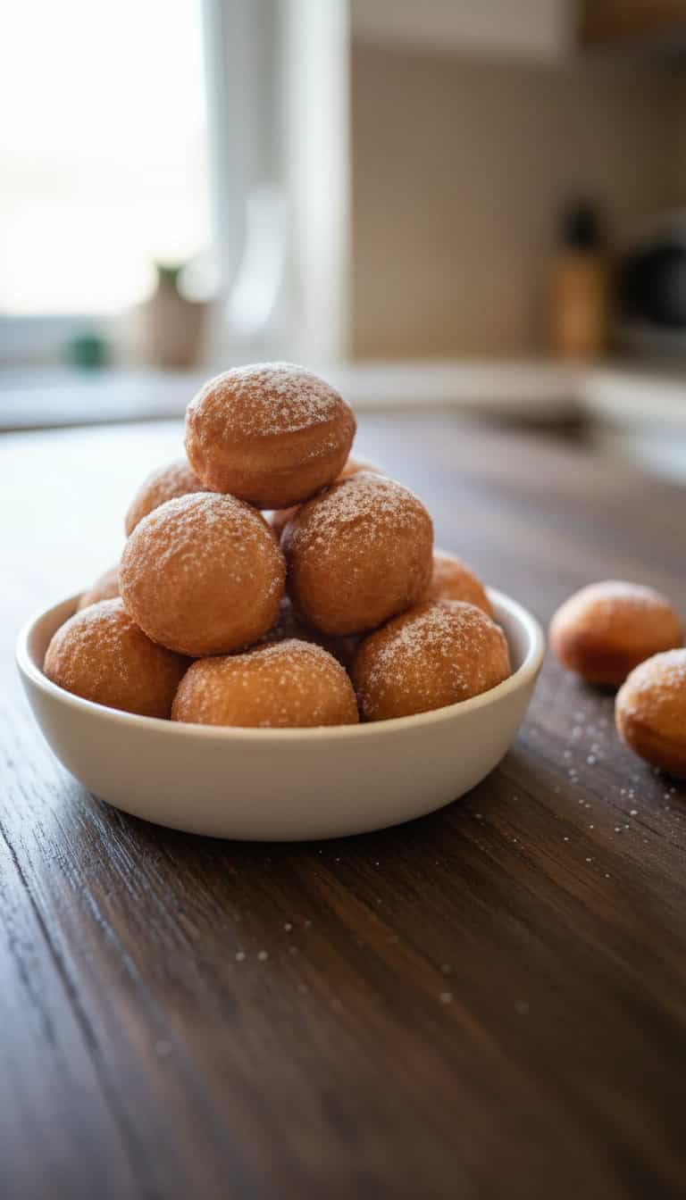Foto deliciosa de Bolinhos de Chuva Tradicionais pronta para servir - Snacks Assados