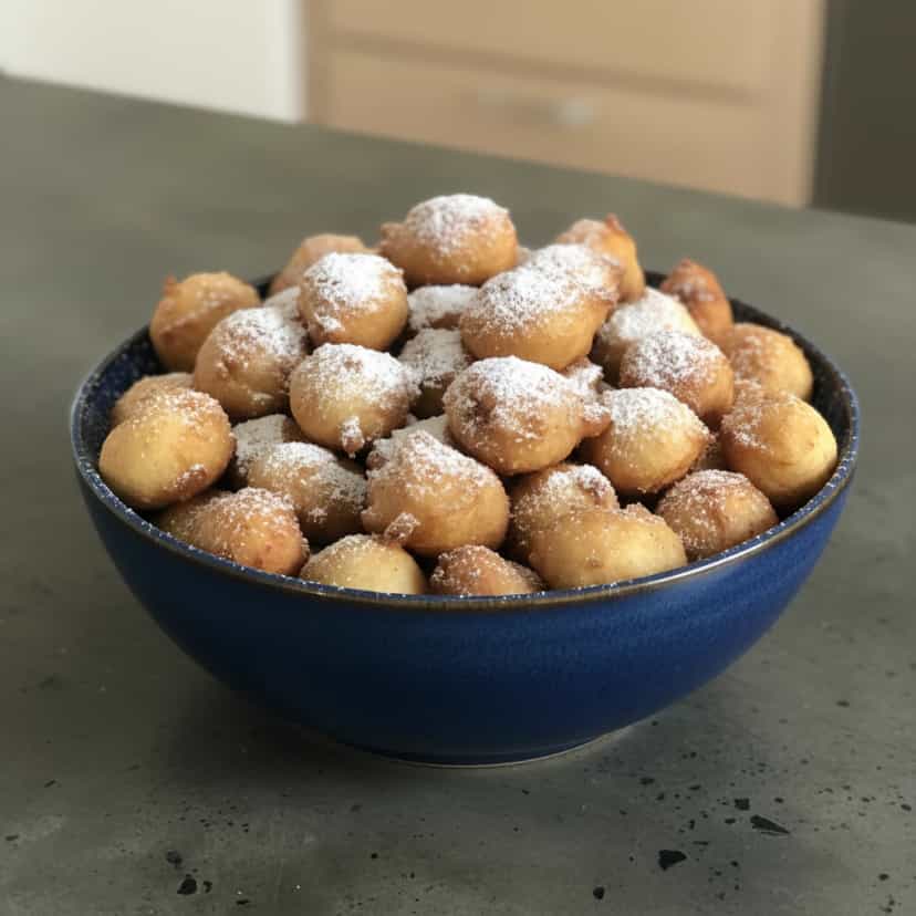Foto deliciosa de Bolinhos de Chuva Tradicionais pronta para servir - Snacks Assados