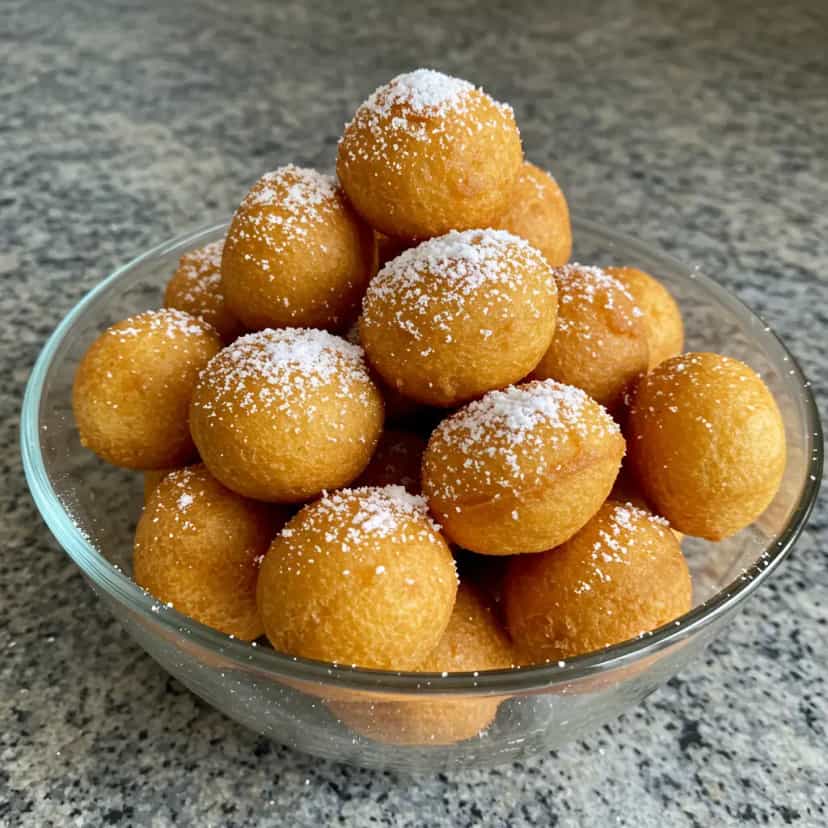 Foto deliciosa de Bolinhos de Chuva Veganos pronta para servir - Outras Receitas