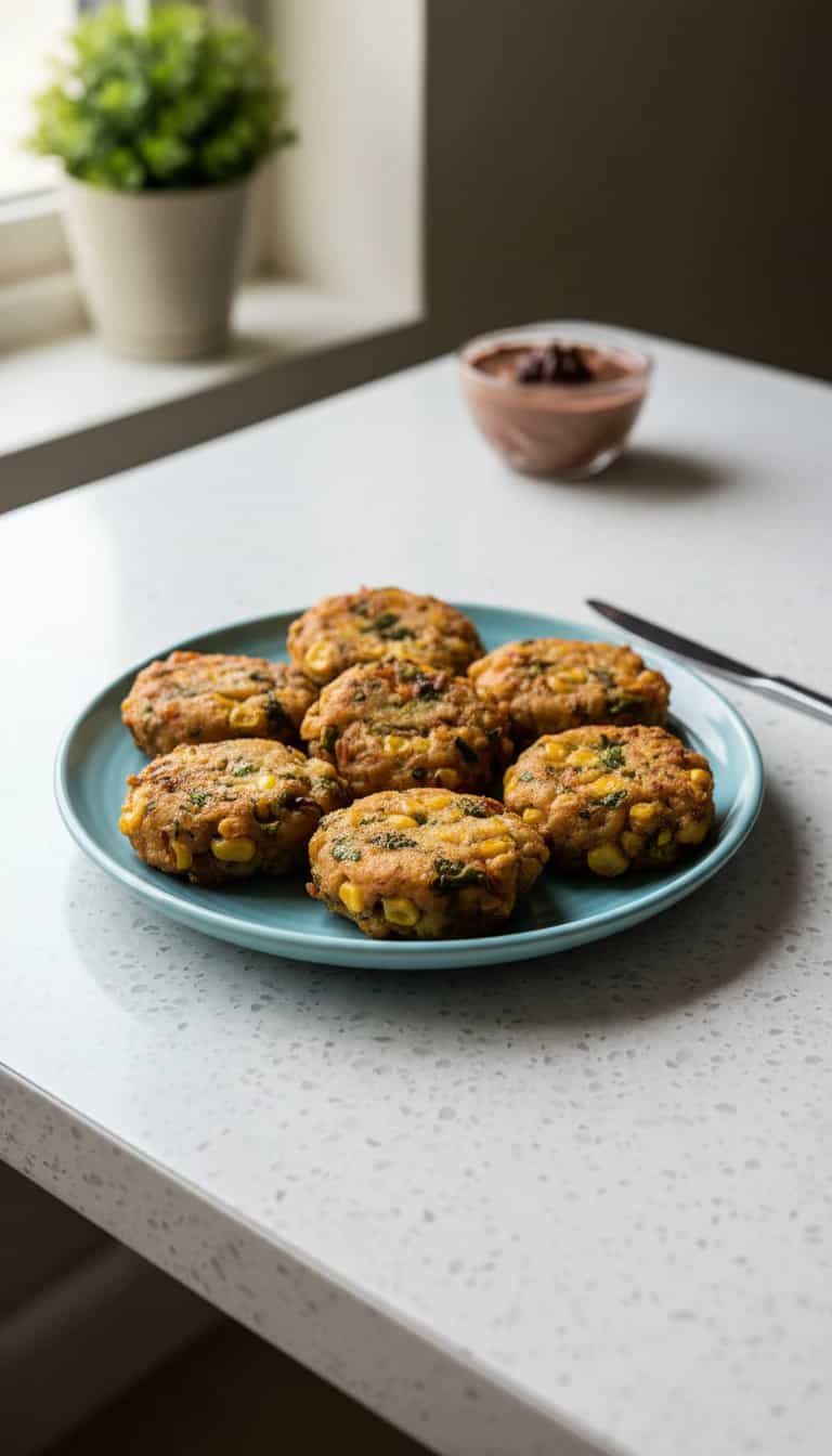 Foto deliciosa de Bolinhos de Milho com Bacalhau pronta para servir - Salgadinhos