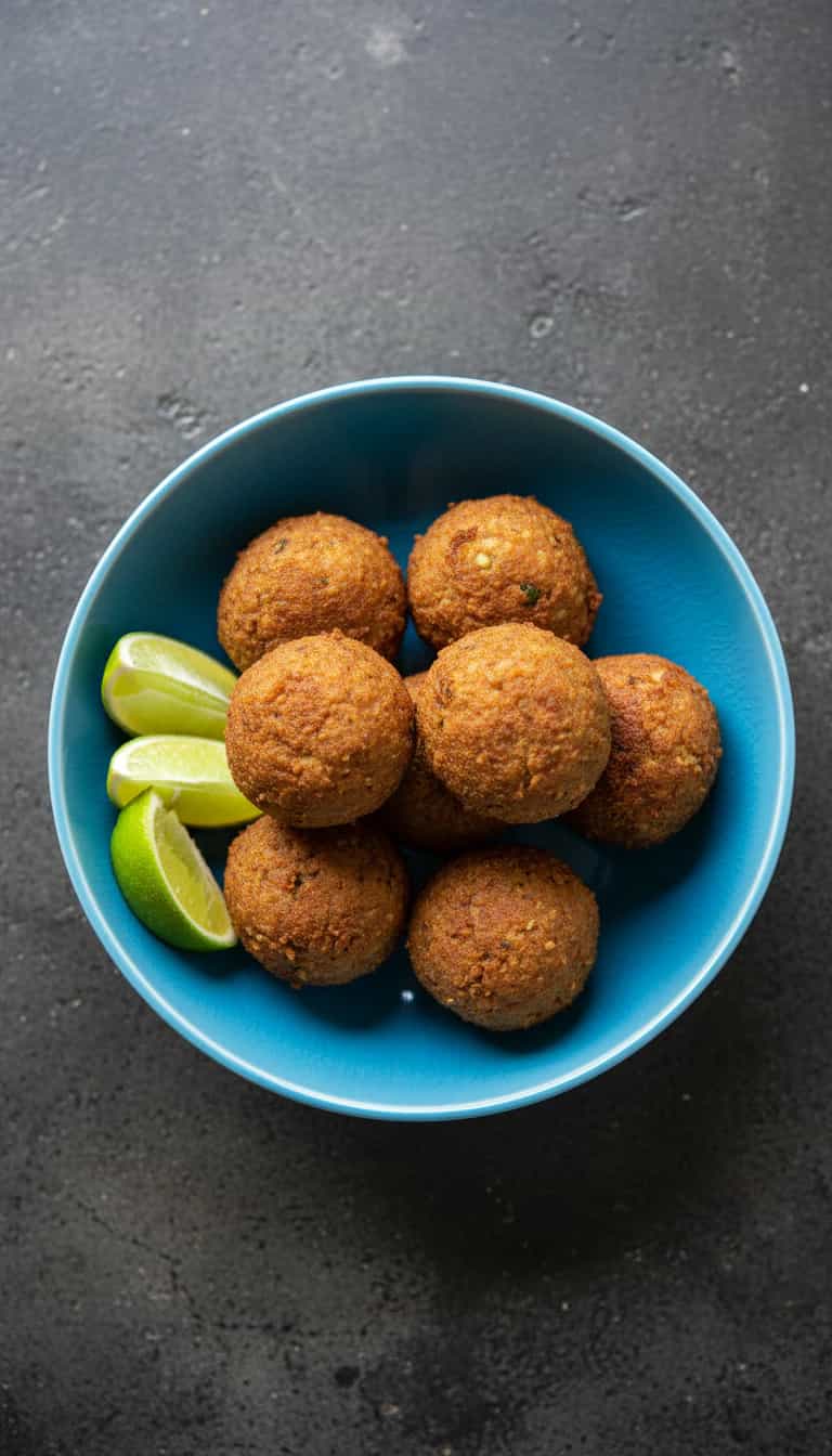 Foto deliciosa de Bolinhos de Pirarucu pronta para servir - Salgadinhos