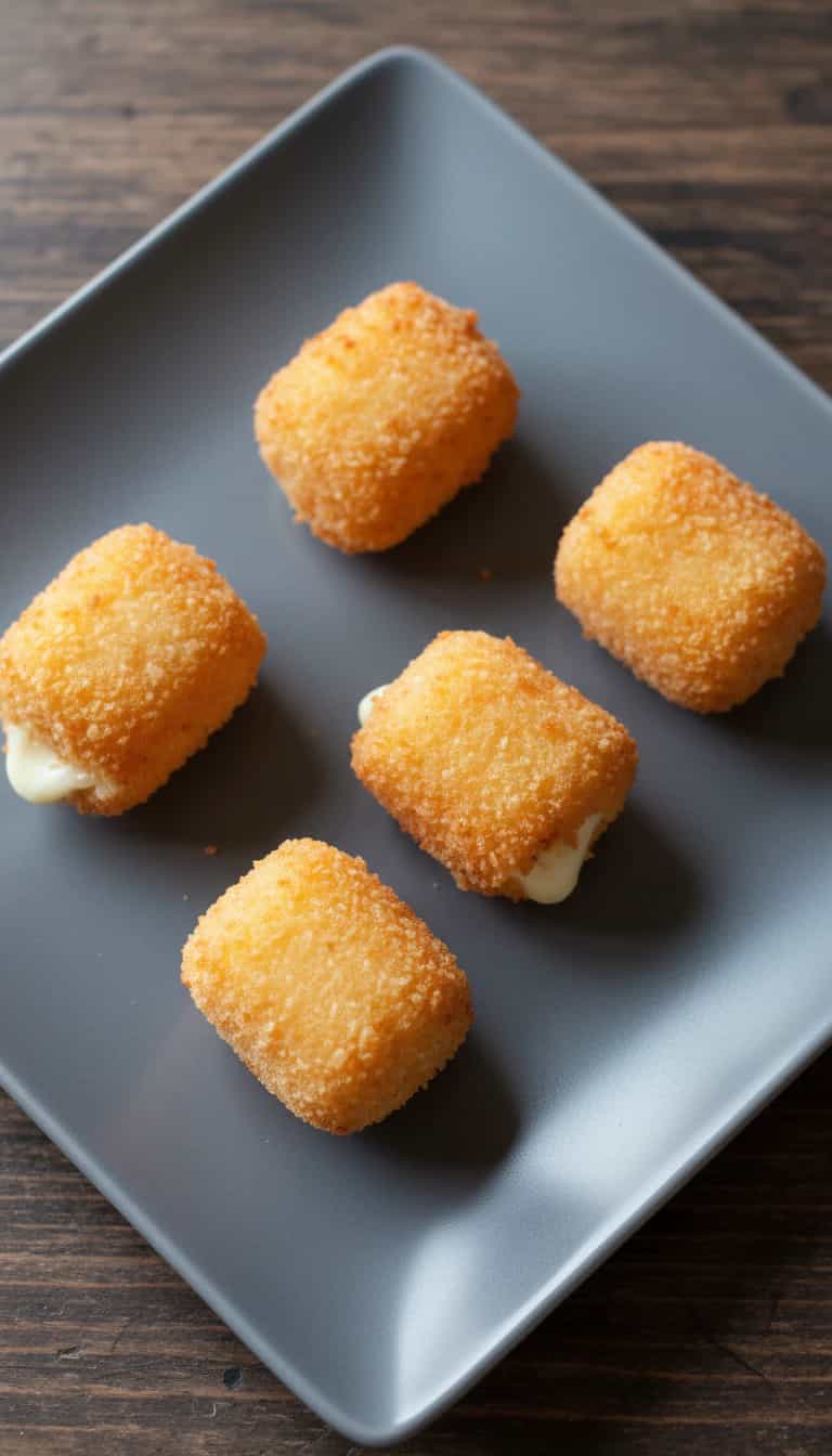 Foto deliciosa de Bolinhos de Queijo Cremosos pronta para servir - Salgadinhos