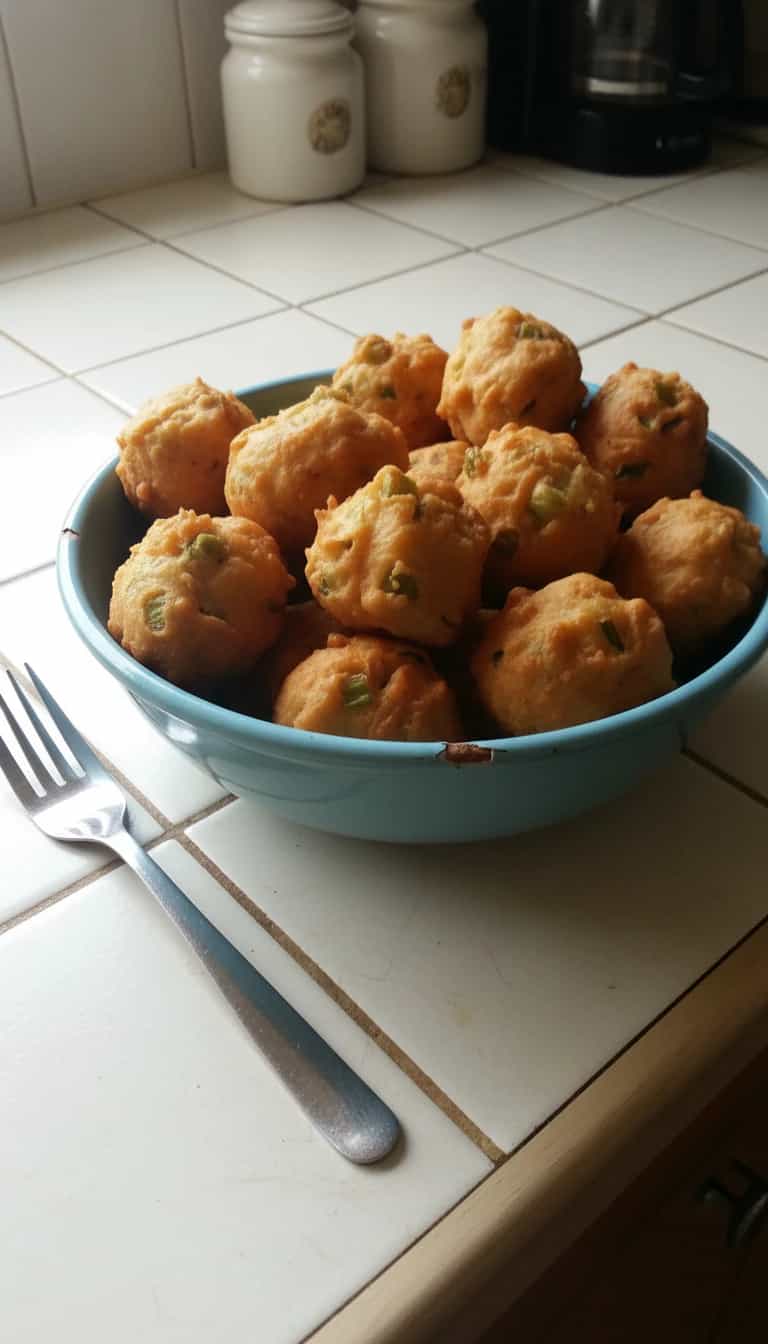 Foto deliciosa de Bolinhos de Talos e Folhas pronta para servir - Salgadinhos