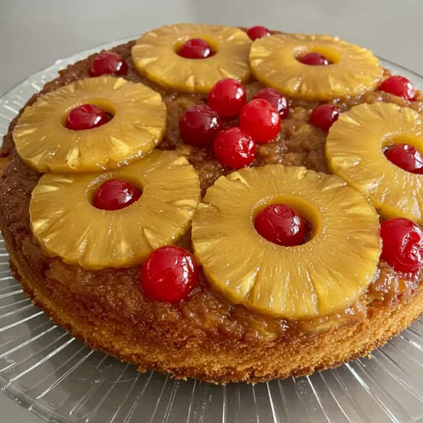 Foto deliciosa de Bolo Caramelado de Abacaxi pronta para servir - Bolos & Cupcakes