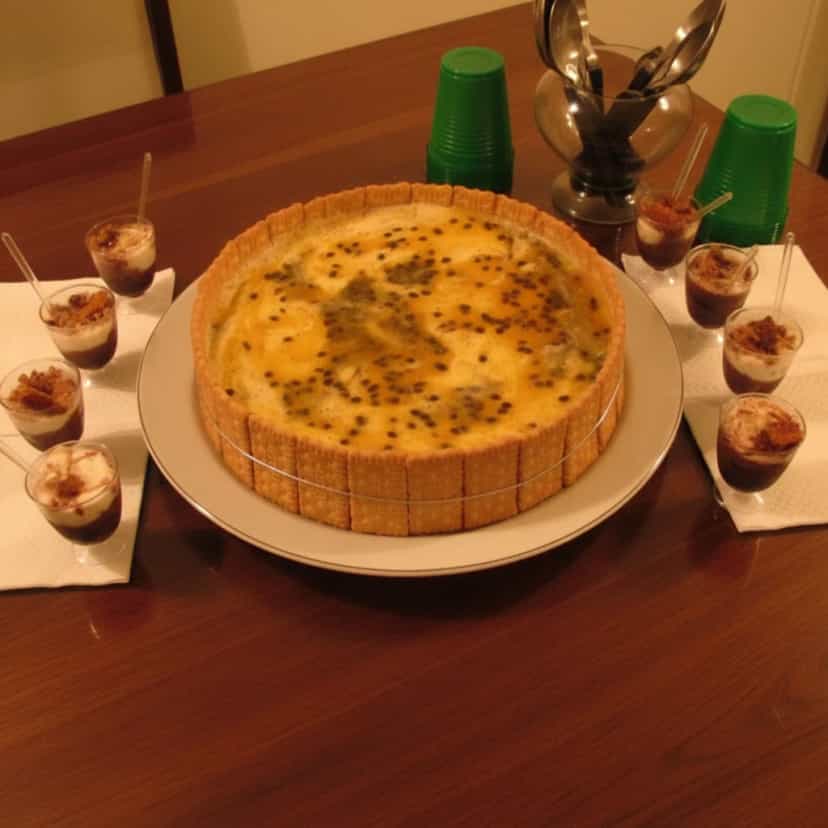 Foto deliciosa de Bolo Cercado de Maracujá pronta para servir - Bolos & Cupcakes