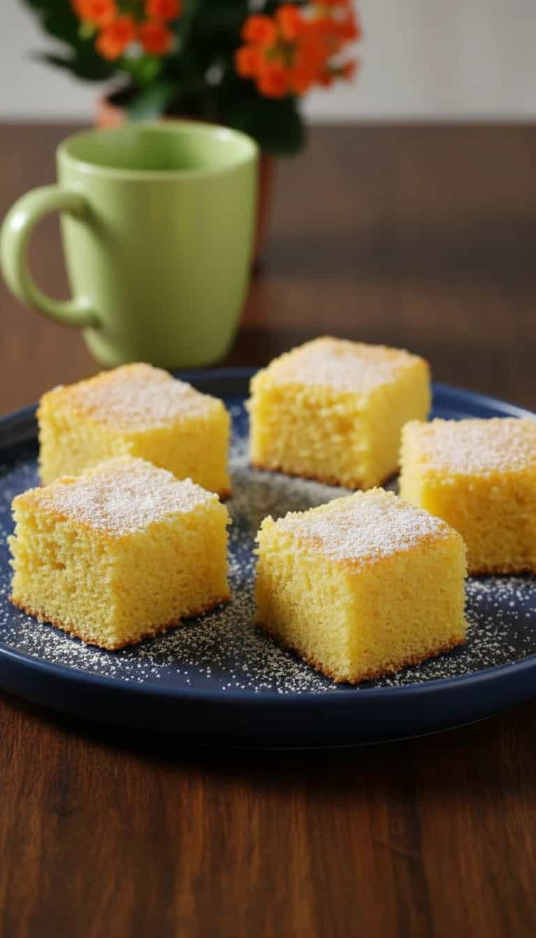 Foto deliciosa de Bolo Cremoso de Fubá sem Farinha pronta para servir - Bolos & Cupcakes