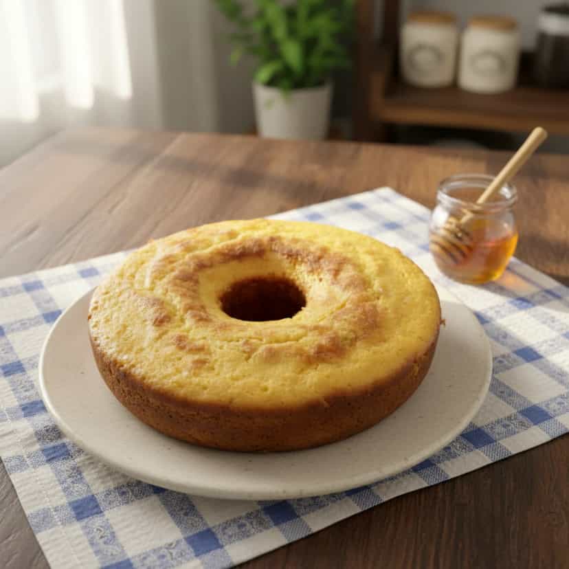 Foto deliciosa de Bolo Cremoso de Milho com Queijo pronta para servir - Bolos & Cupcakes