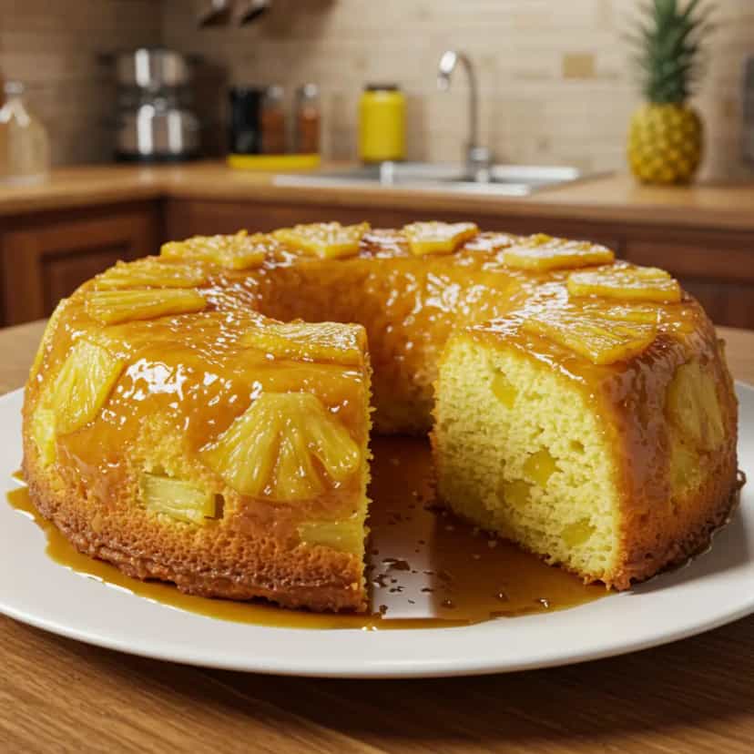 Foto deliciosa de Bolo de abacaxi pronta para servir - Bolos & Cupcakes