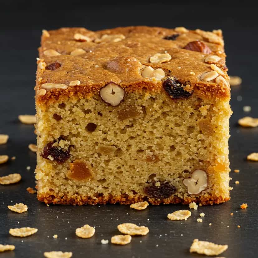 Foto deliciosa de Bolo de aveia com granola pronta para servir - Outras Receitas