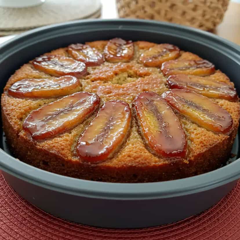 Foto deliciosa de Bolo de Banana com Calda de Açúcar pronta para servir - Bolos & Cupcakes