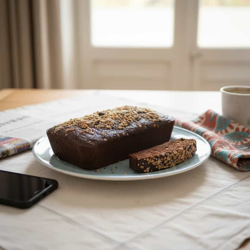Foto deliciosa de Bolo de Banana com Chocolate Integral pronta para servir - Bolos & Cupcakes