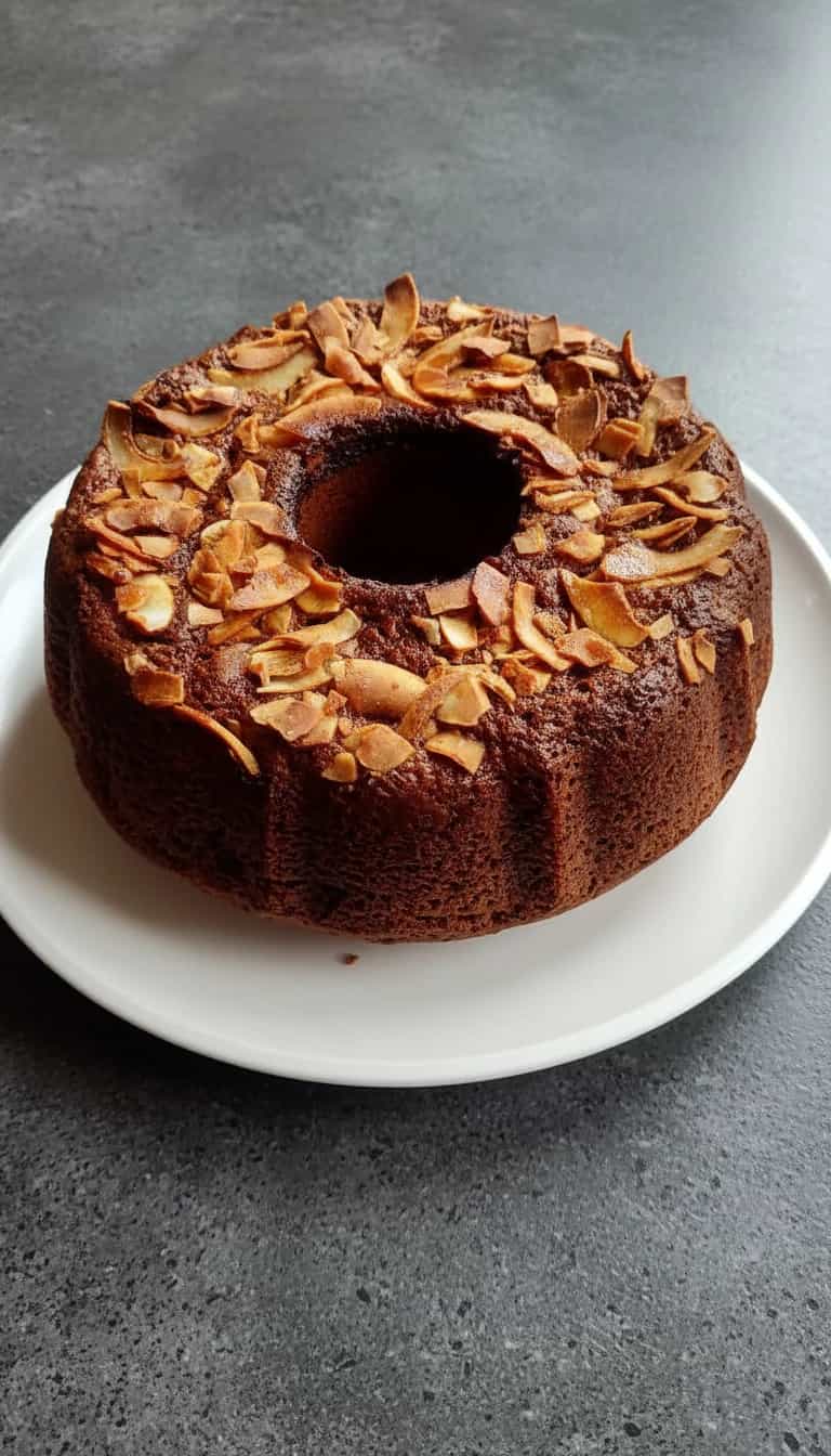 Foto deliciosa de Bolo de Banana com Coco pronta para servir - Bolos & Cupcakes