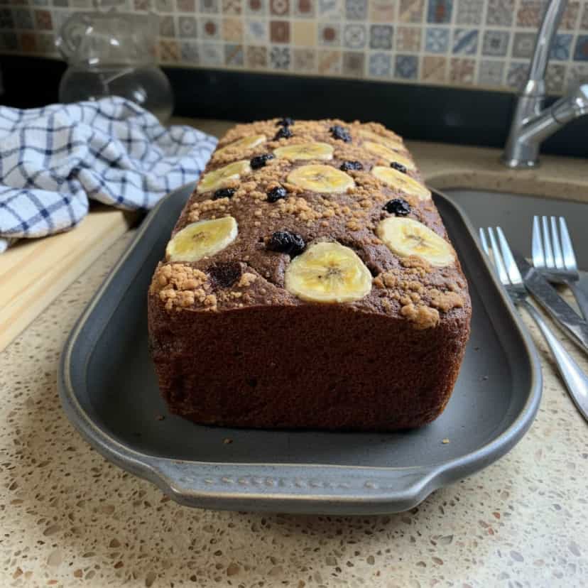 Foto deliciosa de Bolo de Banana com Paçoca pronta para servir - Bolos & Cupcakes