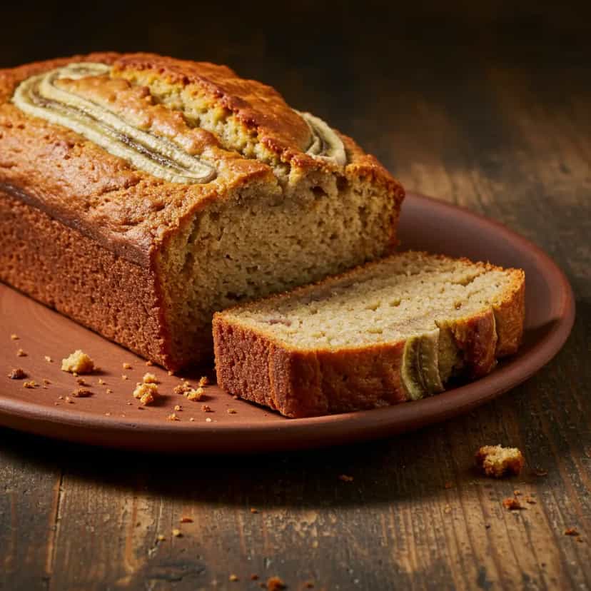 Foto deliciosa de Bolo de Banana com Pão Ralado pronta para servir - Bolos & Cupcakes