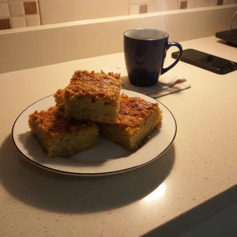 Foto deliciosa de Bolo de Banana tipo Cuca pronta para servir - Bolos & Cupcakes