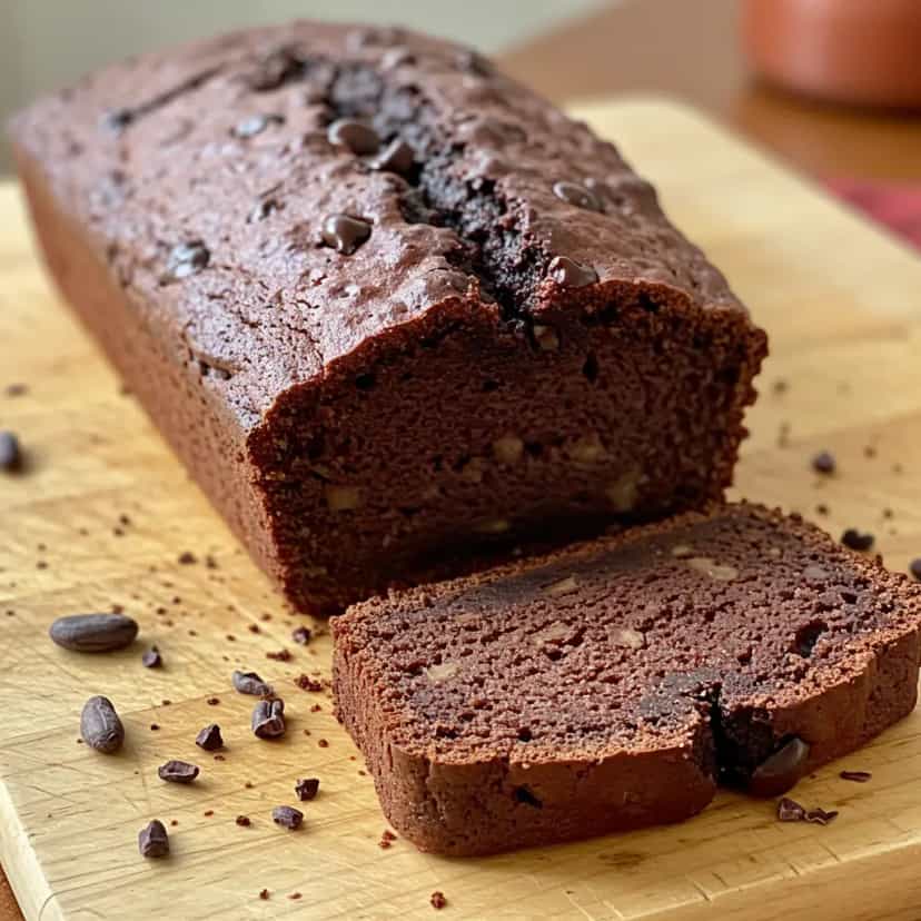 Foto deliciosa de Bolo de Cacau com Gotas de Chocolate pronta para servir - Bolos & Cupcakes