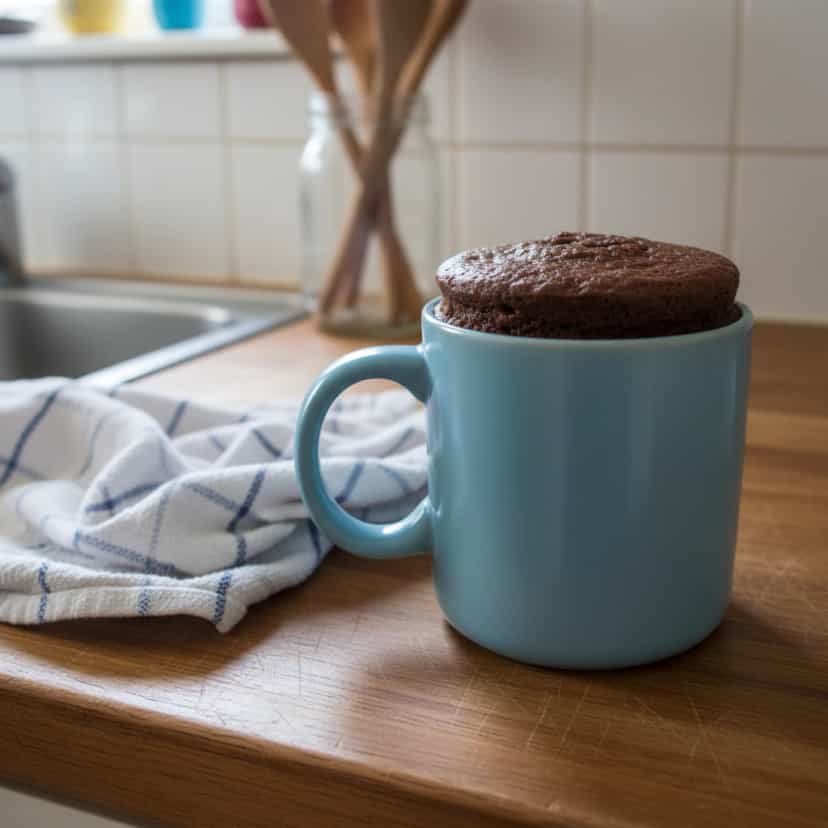 Foto deliciosa de Bolo de Caneca de Chocolate Cremoso pronta para servir - Bolos & Cupcakes