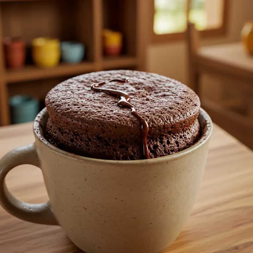 Foto deliciosa de Bolo de Caneca NESCAU pronta para servir - No Micro-ondas